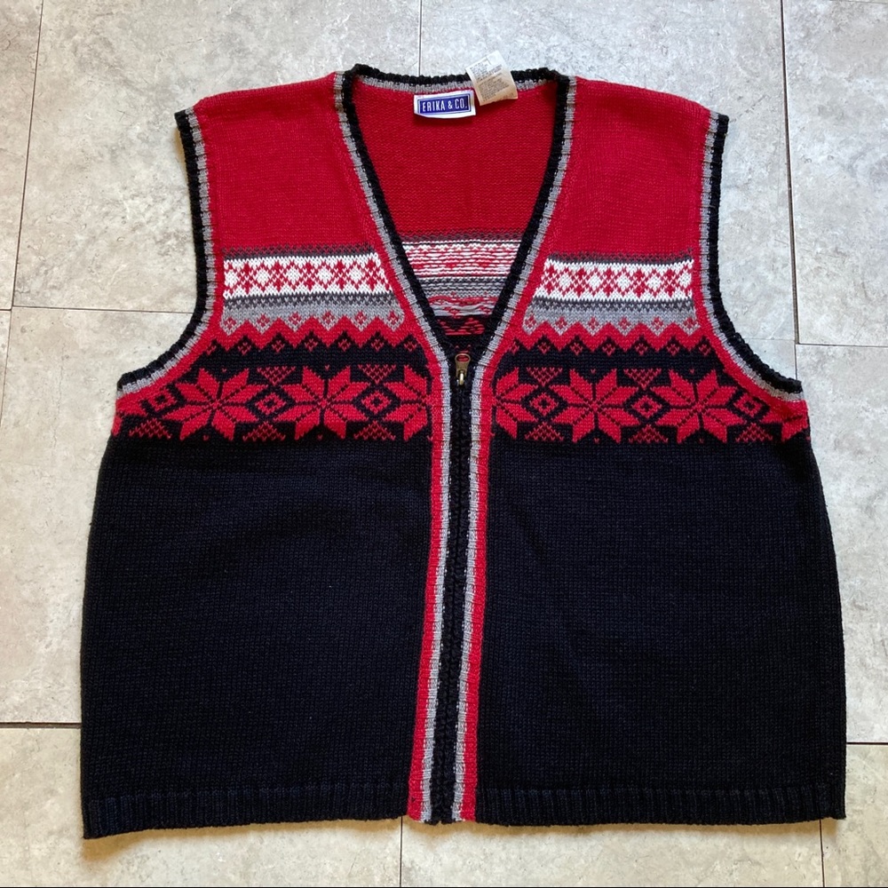 Tribal Red and Black Women's Cardigan Sweater